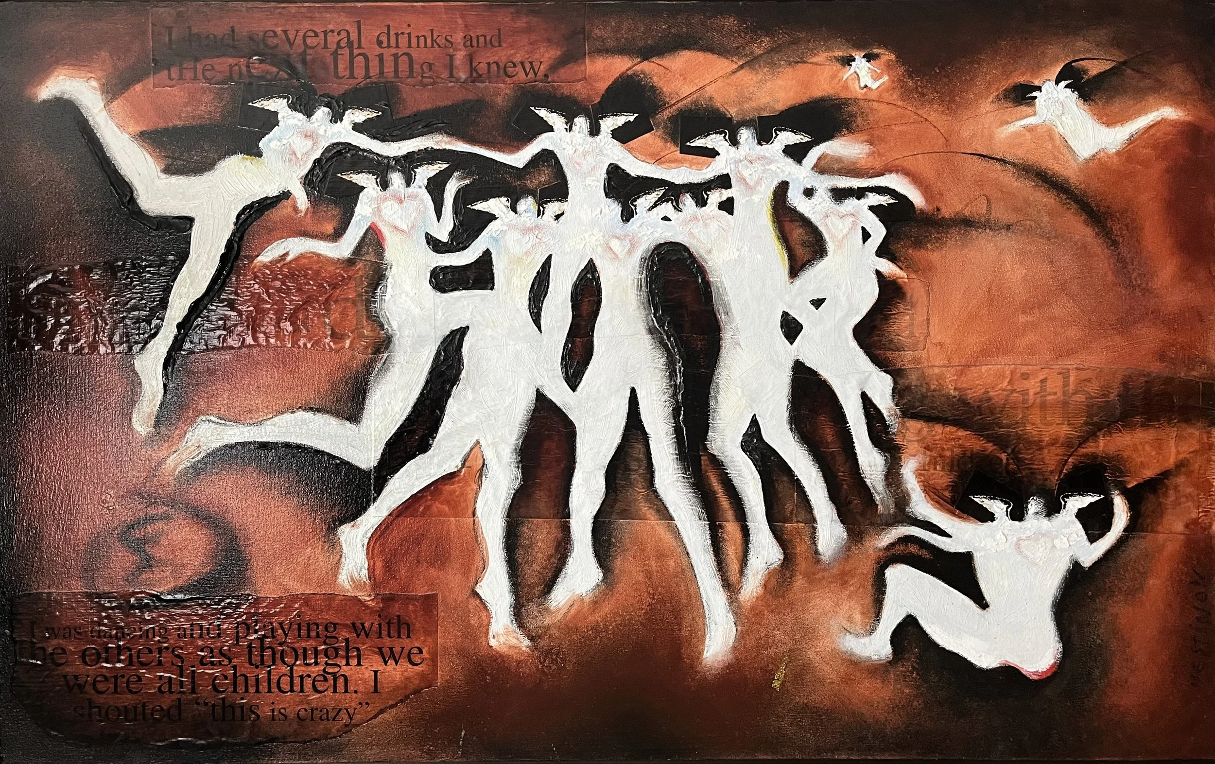 “Fallen Angels 03”, Oil on canvas, 24”x28”, 1994