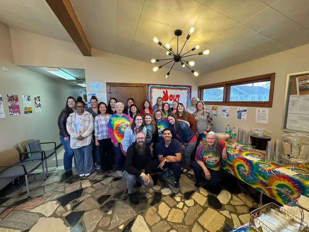 CHCCC staff celebrating Dr. Wehner's retirement. Dr. Wehner retired from the Community Health Center in December 2025 after serving the community for 30+ years.