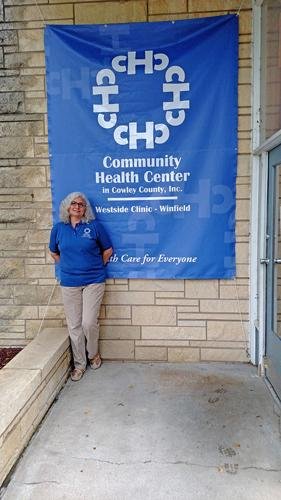 Dr. Wehner stands outside the Community Health Center after it acquired the Westside Clinic in 2015.