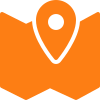 Map icon with a location marker