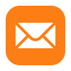 Envelope icon on an orange background