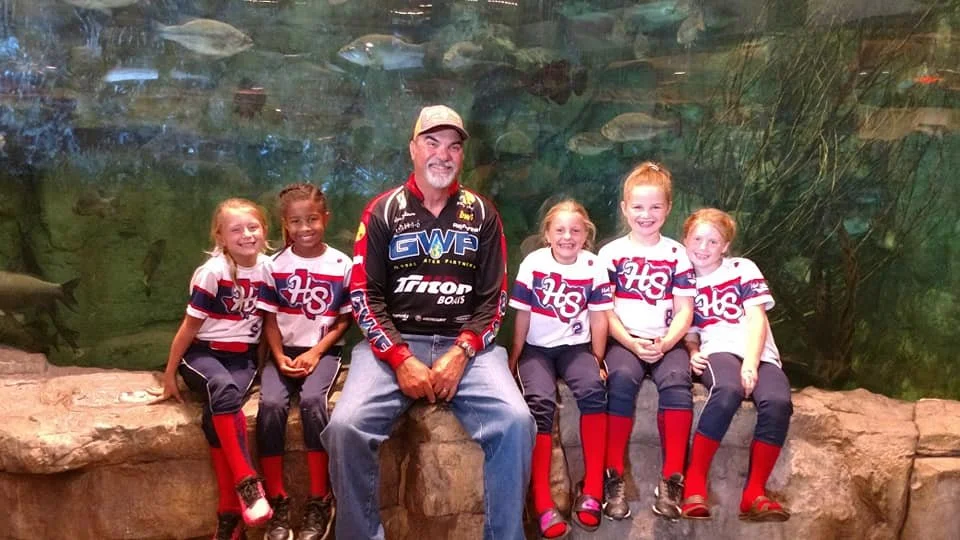 Fun with a softball team at Bass Pro.jpg