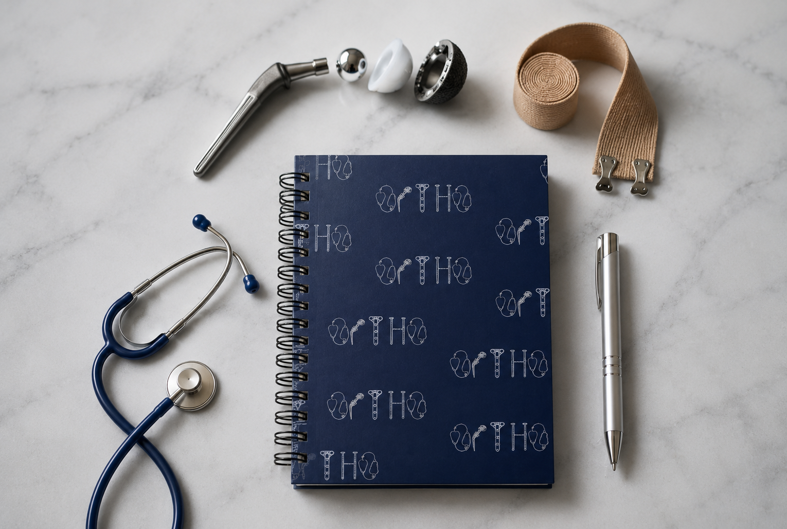 Spiral Notebook with Orthopedic Surgery theme, gift for Orthopedic Nurses, Residents, Fellows, Surgeons and more!