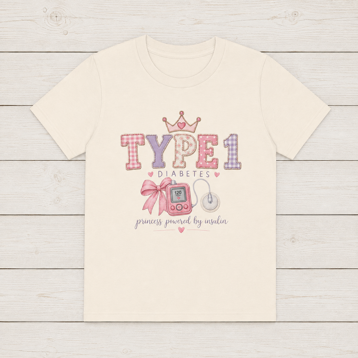 Type 1 Diabetes Princess Tee | Youth T-Shirt, Insulin Pump Design