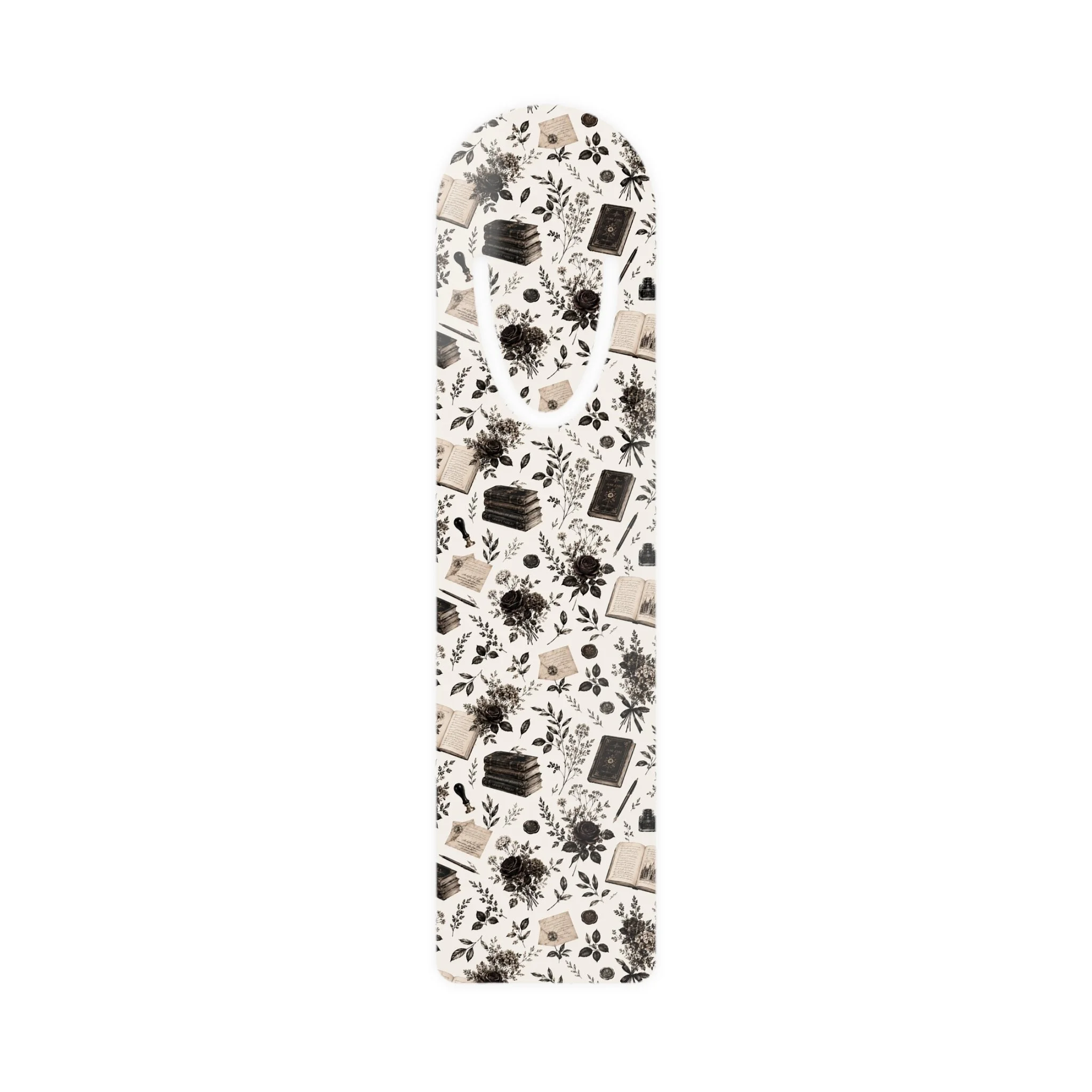 vintage stationery pattern metal bookmark