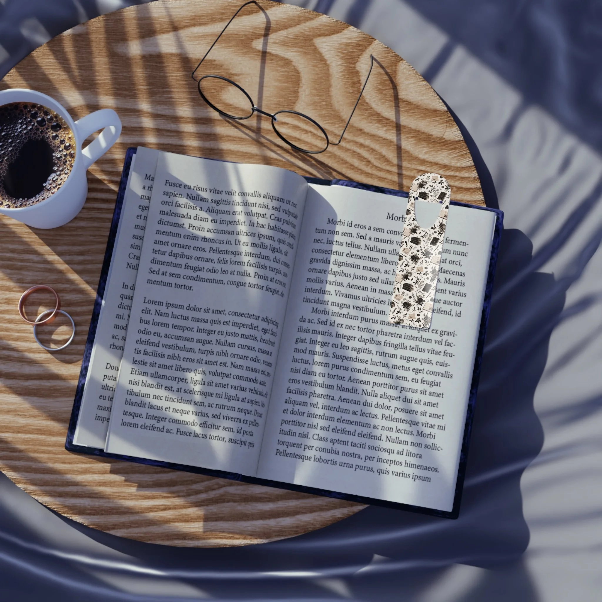 vintage stationery pattern metal bookmark
