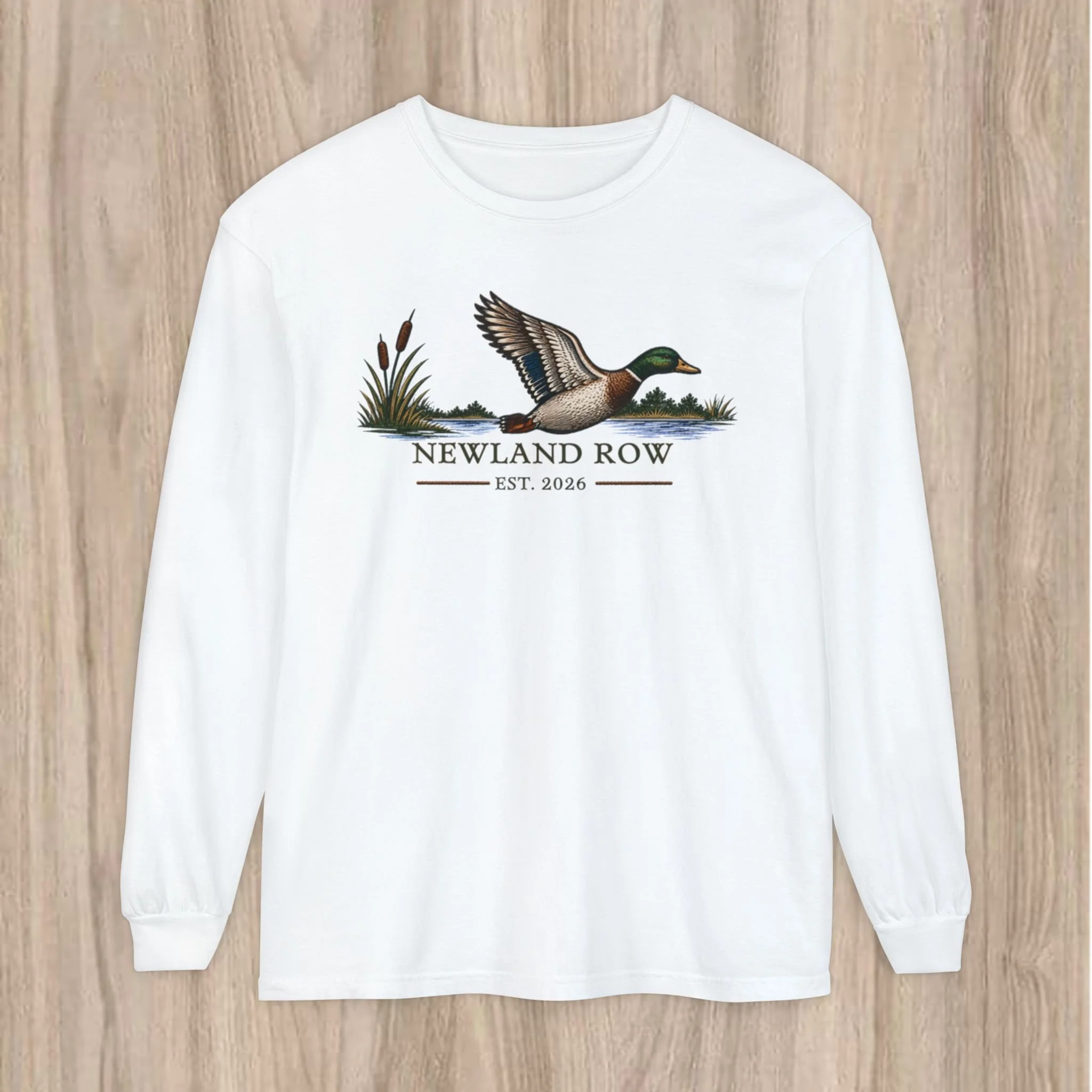 Newland Row Flying Mallard Long Sleeve Tee