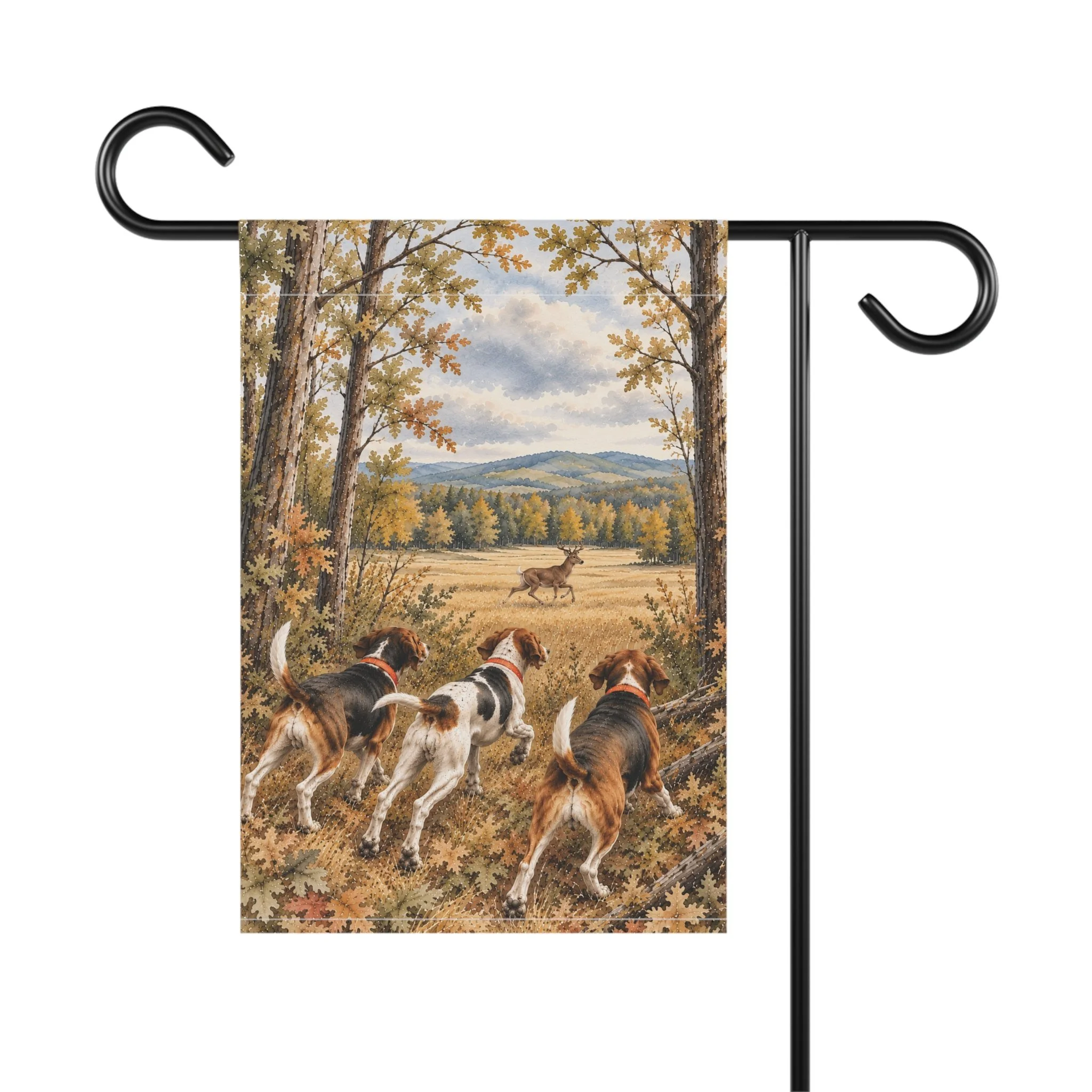 Deer Hunting Hounds Flag