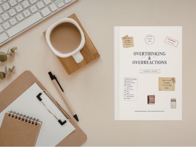 Overthinking Journal  I Hardcover Journal | Funny Journal Covers