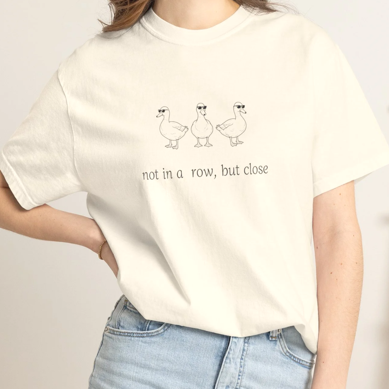 Funny Minimal Ducks T‑Shirt — Cute Line Art Tee
