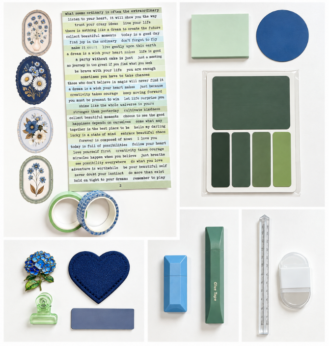 Blue & Green Journaling Essentials Kit