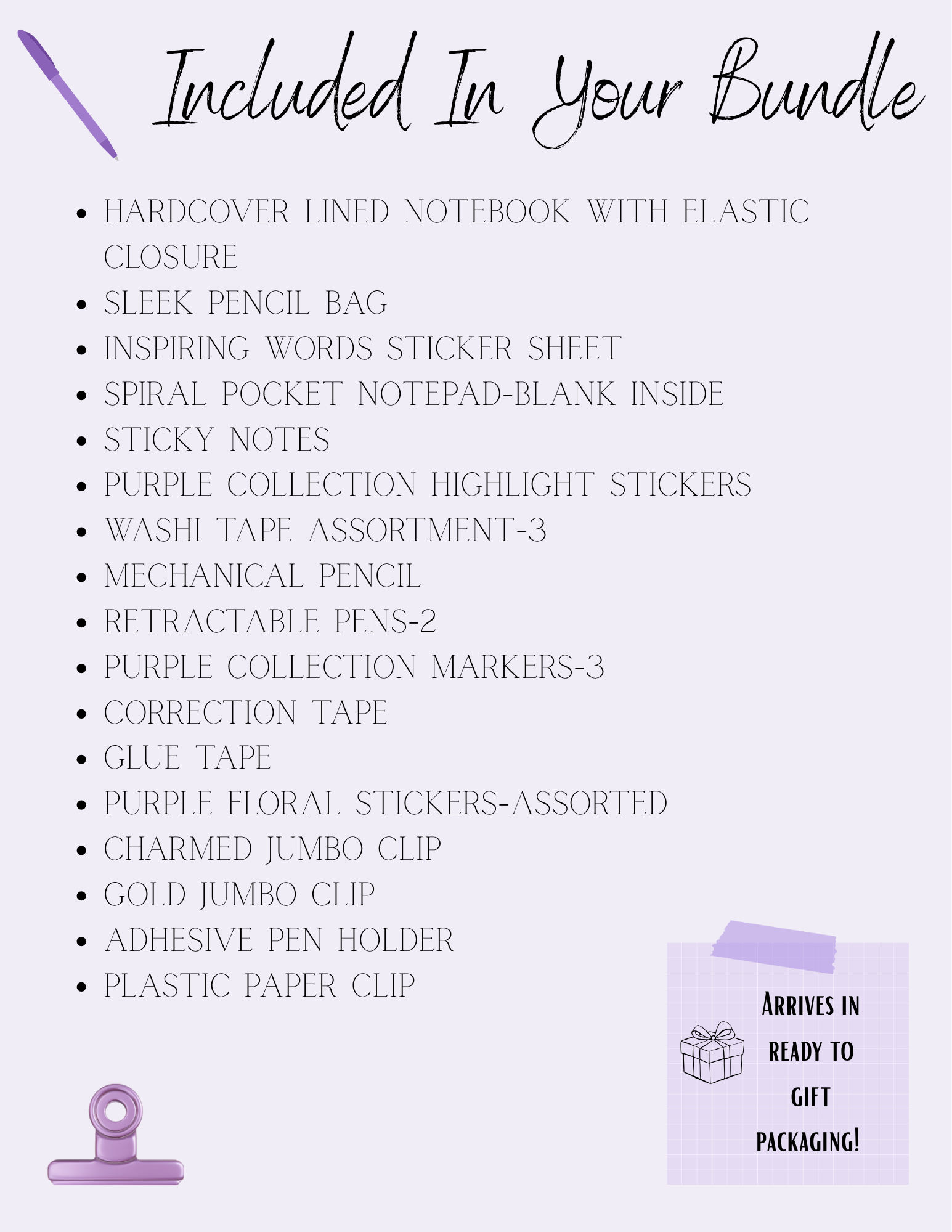 Lavender Stationery Gift Set | Journaling Essentials