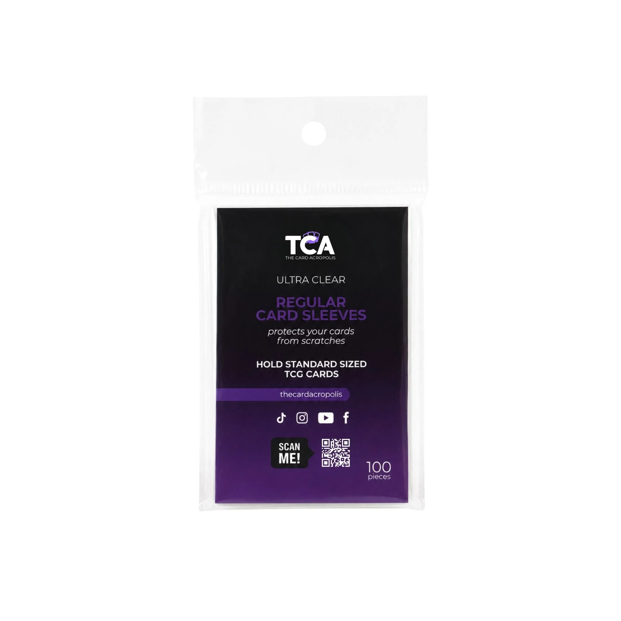 Standard Card Sleeves 100-Pack — Trading Card Protectors 66x91mm