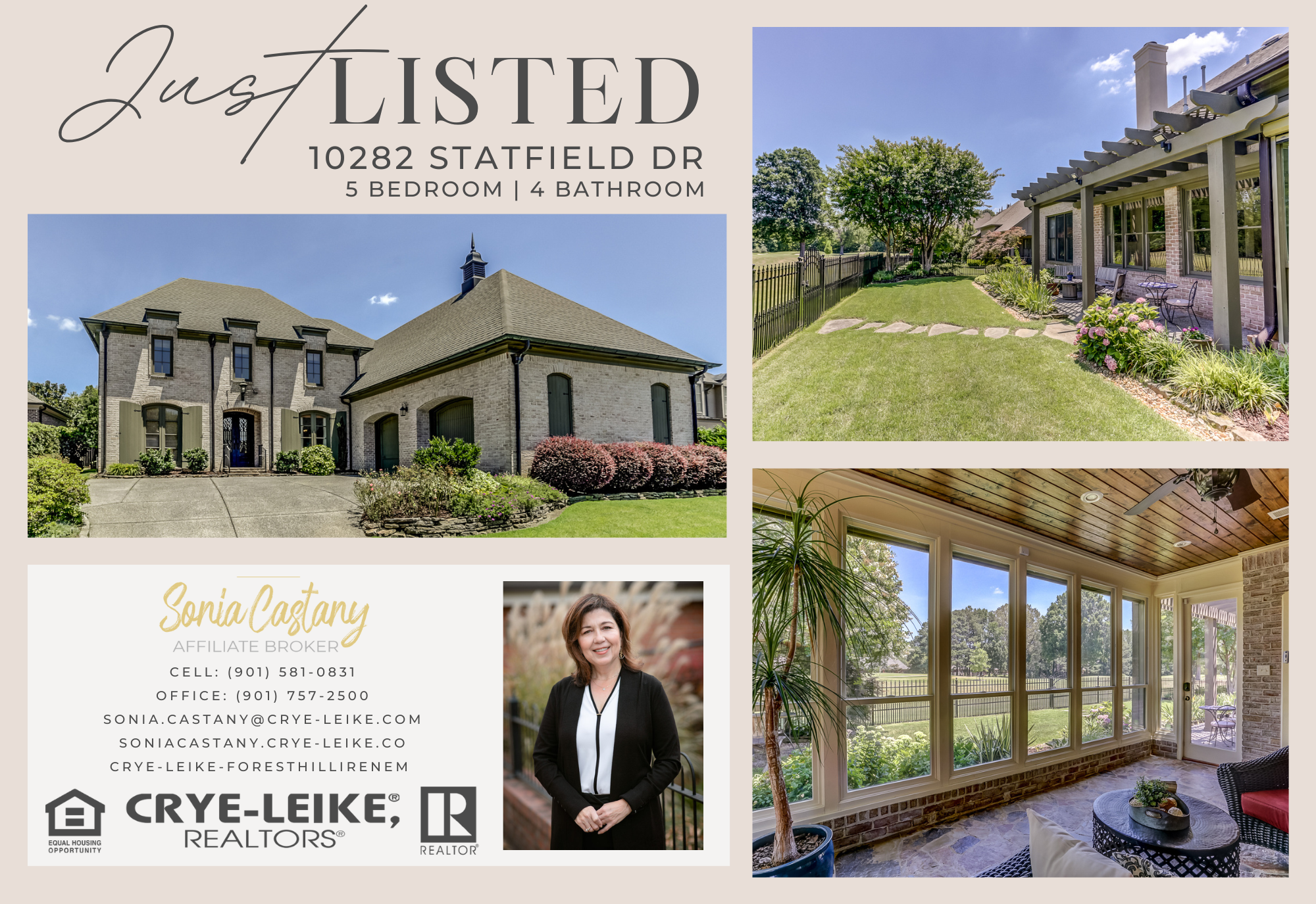 Beige Simple Neutral Boho Just Listed Real Estate Postcard (8 × 5.5 in).png