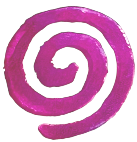 Pint spiral-shape. This design is a digital copy of a hand-carved linocut stamp.