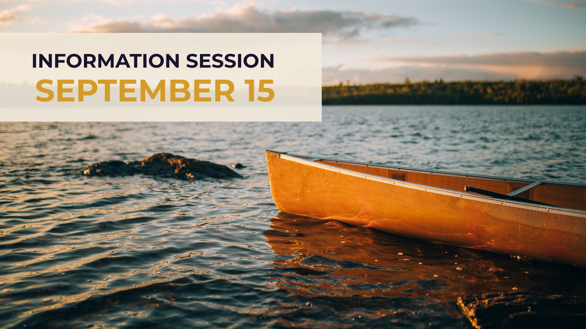 September 15 | Information Session
