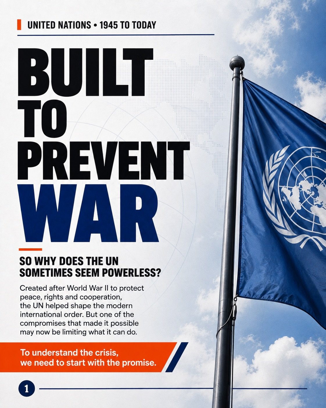 Built to Prevent War

The UN was created to stop the world from repeating its worst mistakes. But if that was the promise, why can the organisation still appear powerless when major crises unfold today?

📖 Read the full article at notoapathy.com
#un