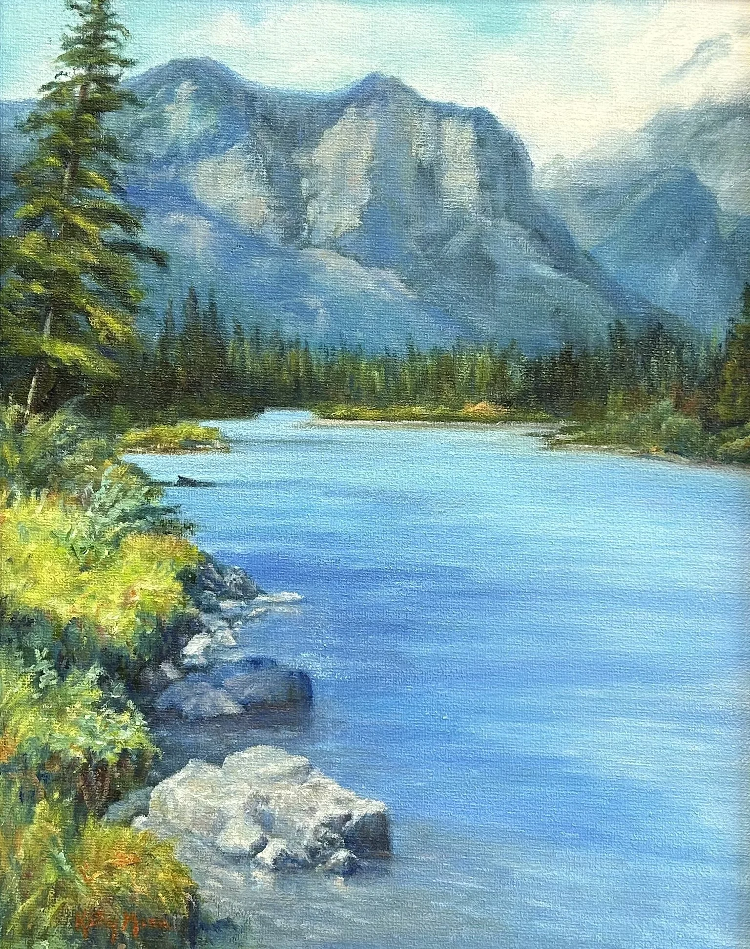 Art room on 2nd - Kathy Mann, landscape oil painting