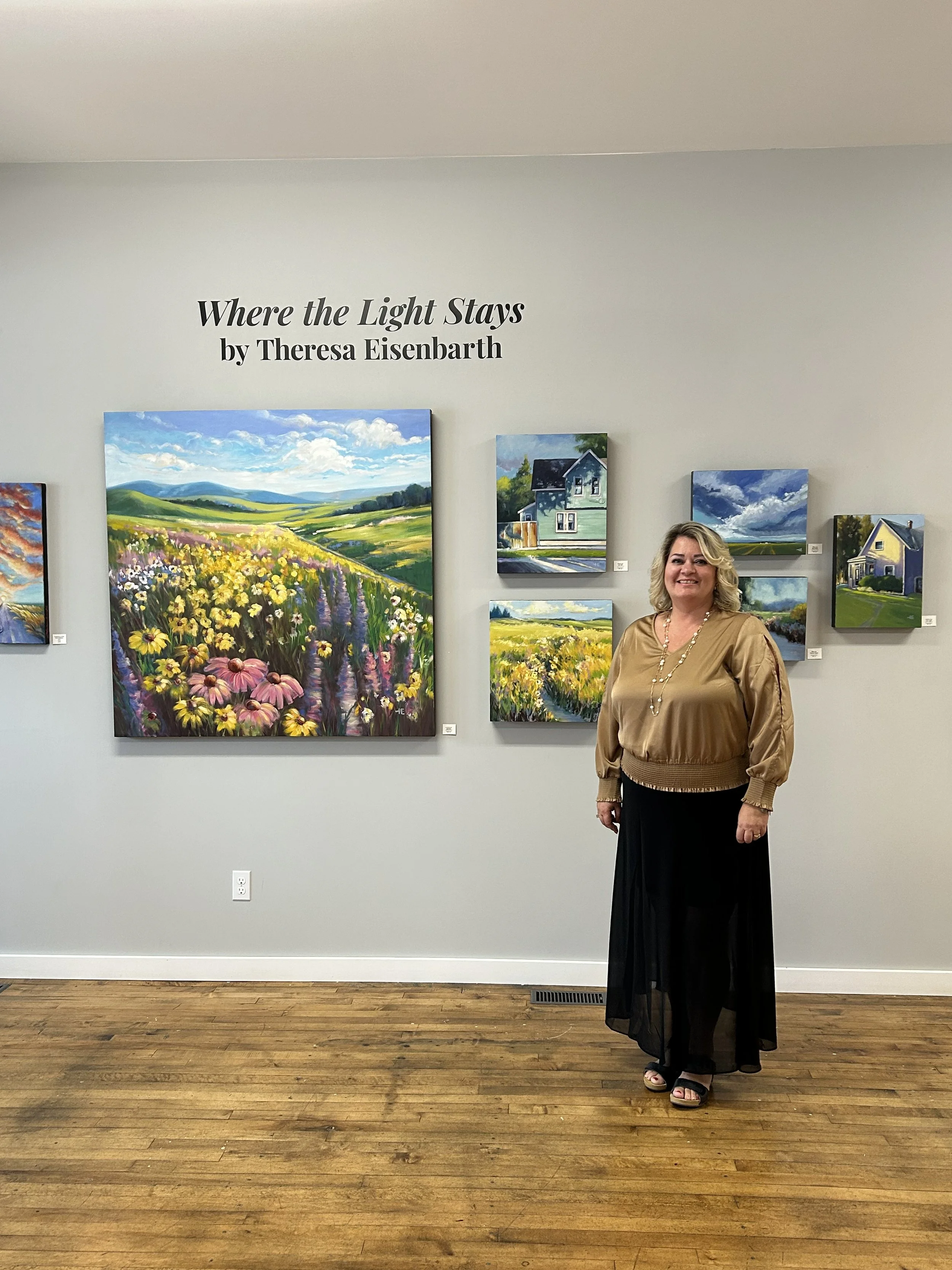 Art room on 2nd gallery, Theresa Eisenbarth, Medicine Hat, alberta, landscape paintings