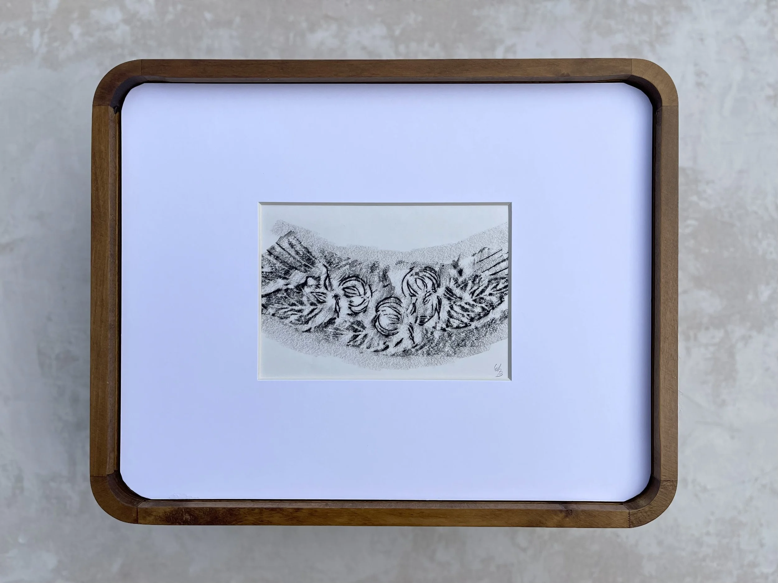 Artist Erin Stelmaschuk Biegel. Chinagraph Pencil rubbing on drawing paper, western art, prairie inspired