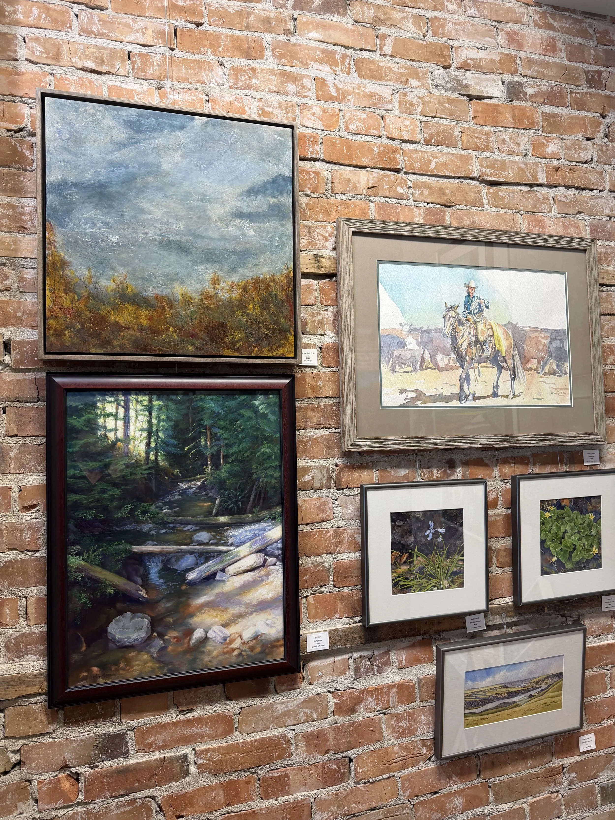 Helen stuart, Kathy mann. Gena Lacoste, Elizabeth Kirschenman, art for sale, art gallery, paintings, southern Alberta artists, water colour, soft pastel, mixed media art
