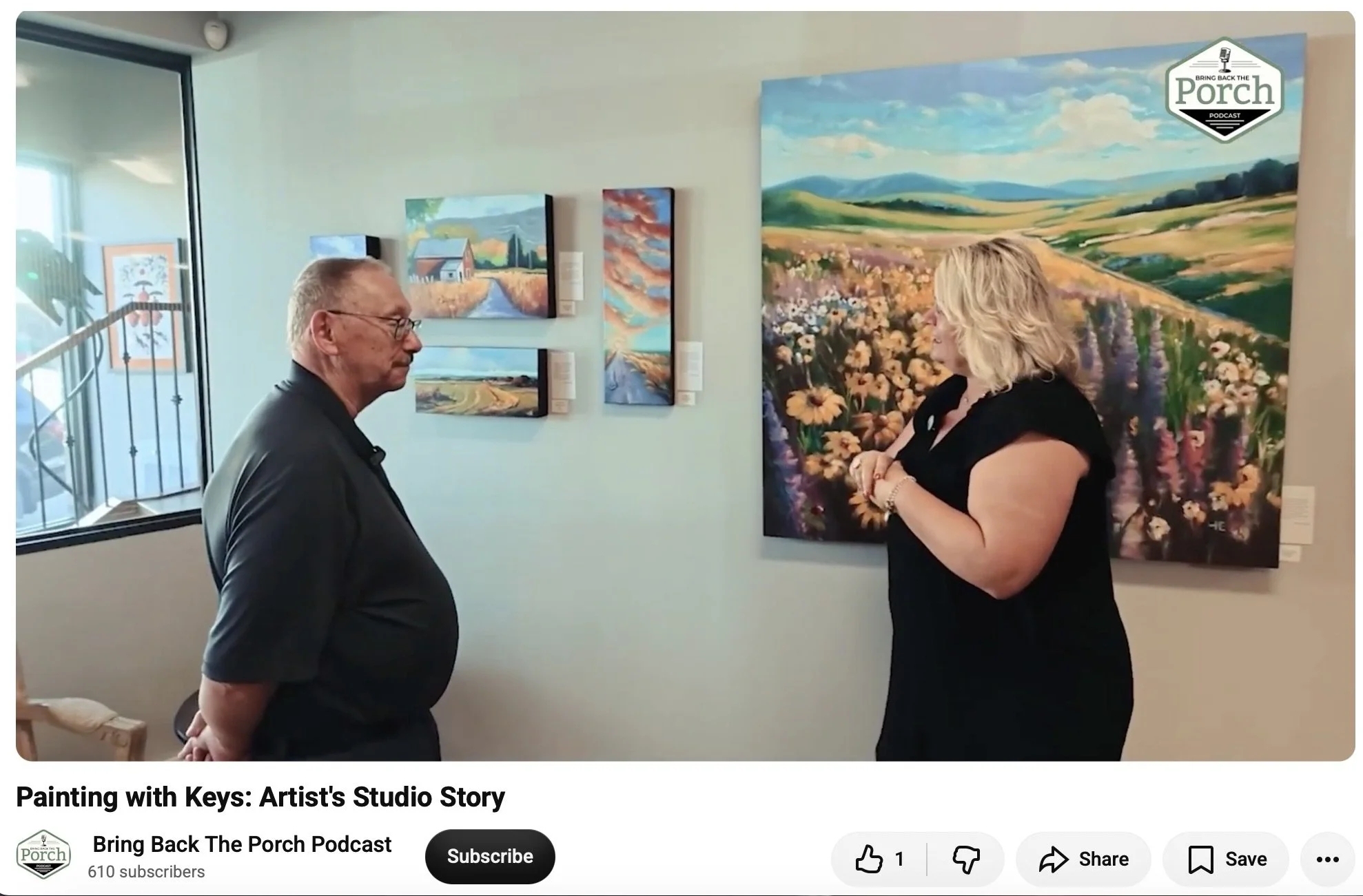 art room on 2nd gallery - Theresa Eisenbarth, interview, bring back the porch podcast, Medicine Hat alberta