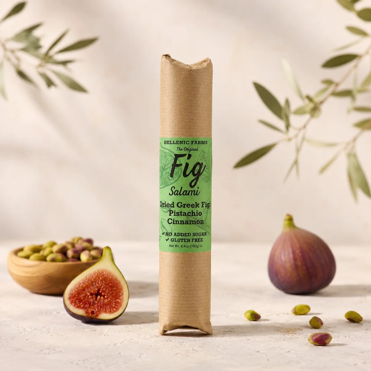 Hellenic Farms Fig Salami Pistachio Cinnamon - 6.4 oz