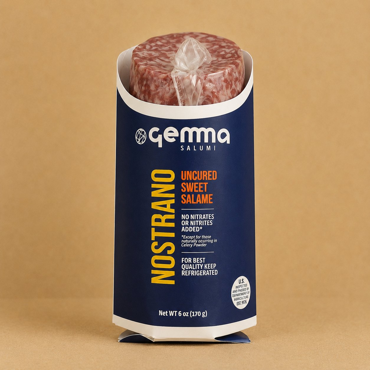 Gemma Salumi Uncured Sweet Salame - 6 oz