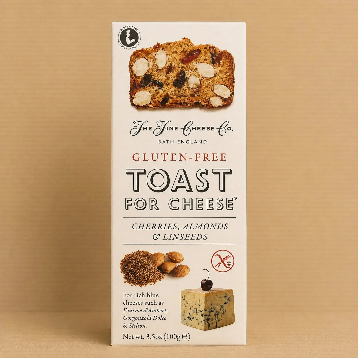 The Fine Cheese Co. Gluten Free Toast Cherries, Almonds and Linseeds - 3.5 oz