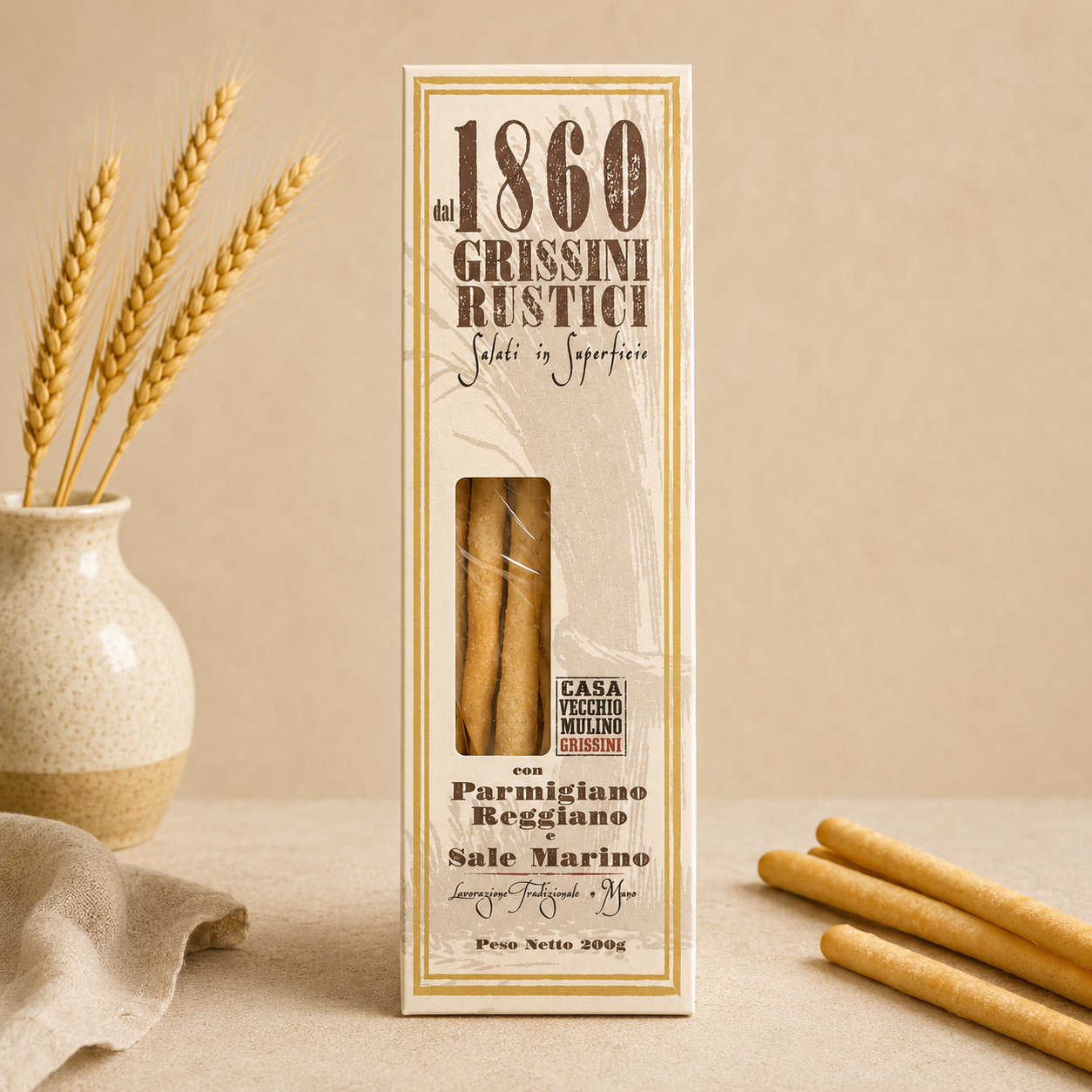 1860 GRISSINI RUSTICI Parmigiano Reggiano - 7oz