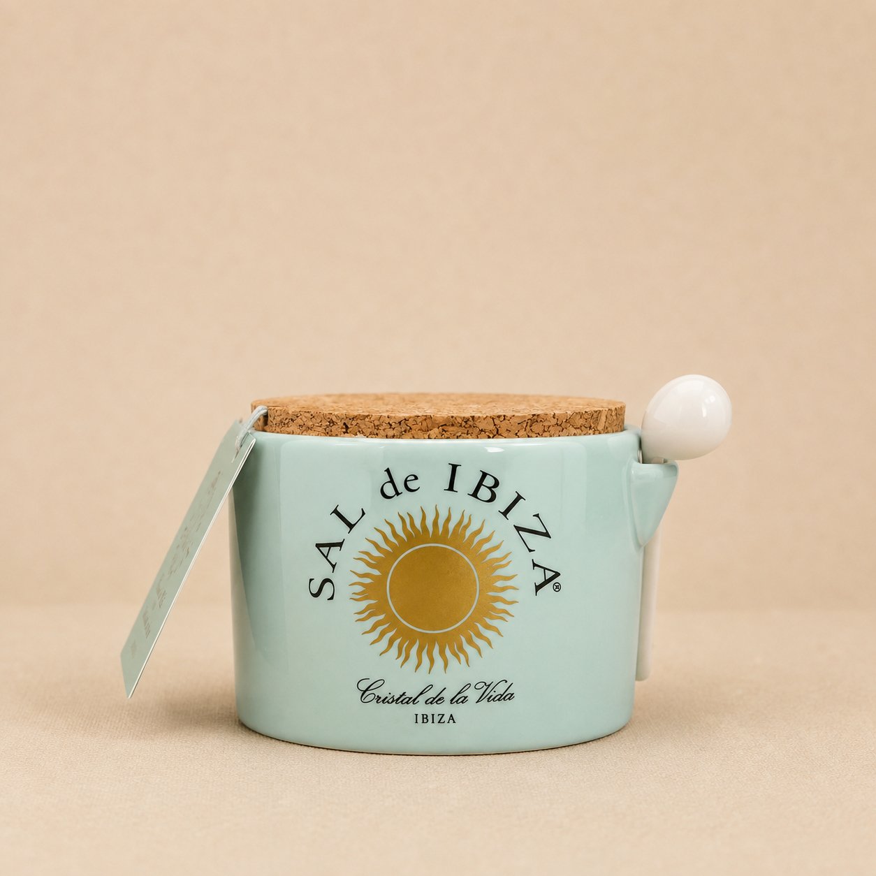 SAL de IBIZA Sea Salt Ceramic Jar With Spoon - 5.36 oz