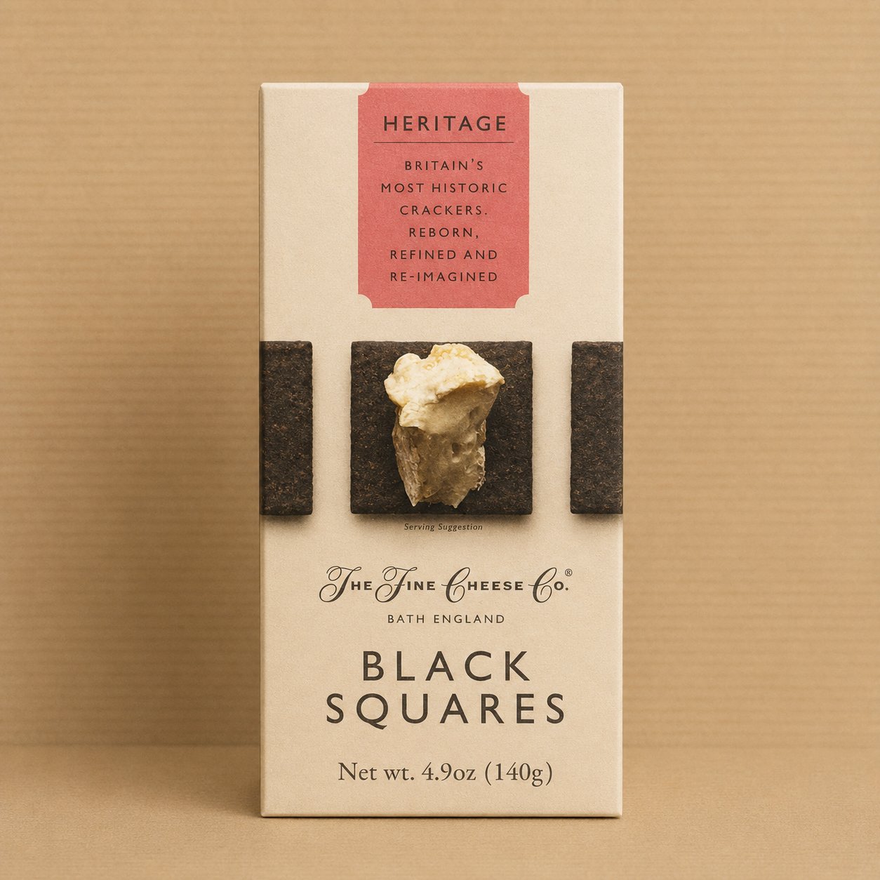 The Fine Cheese Black Squares Crackers - 4.4 oz