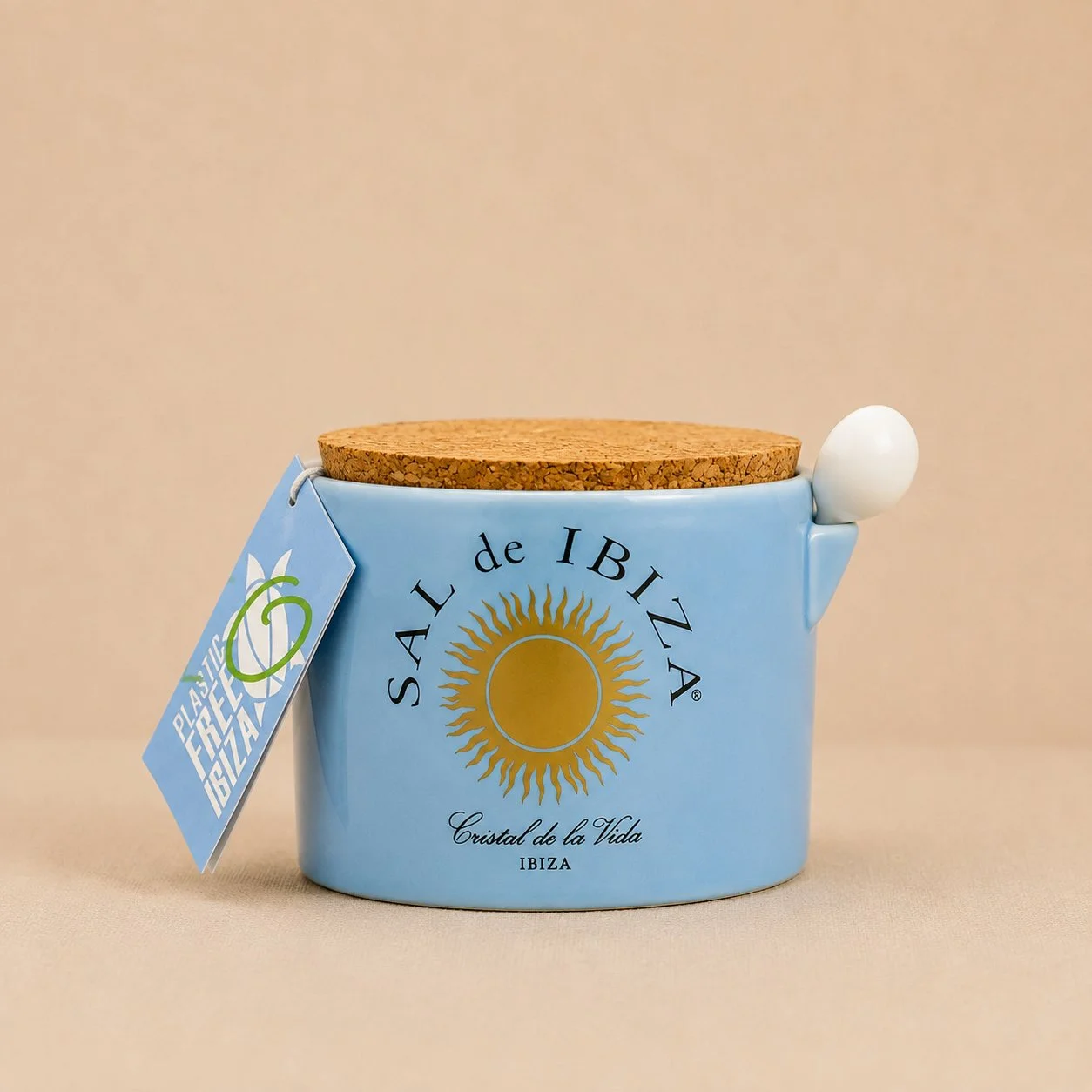 SAL de IBIZA Sea Salt Ceramic Mar Blau Jar With Spoon - 5.36 oz