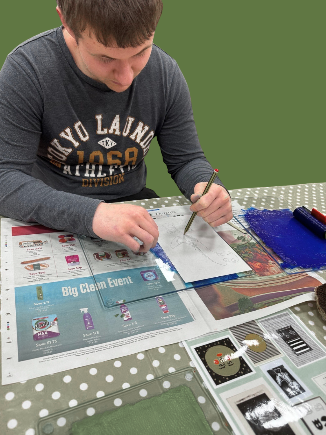 Participant taking part in a hands-on skills creative activity at The Shyft