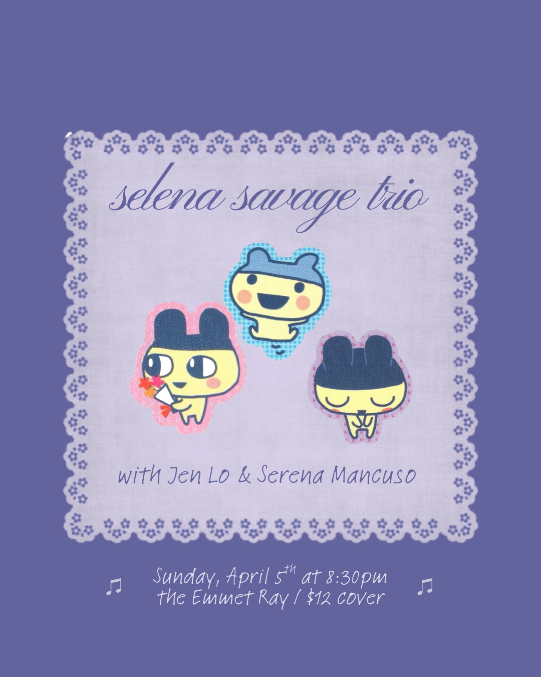 Selena Savage trio at the Emmet Ray