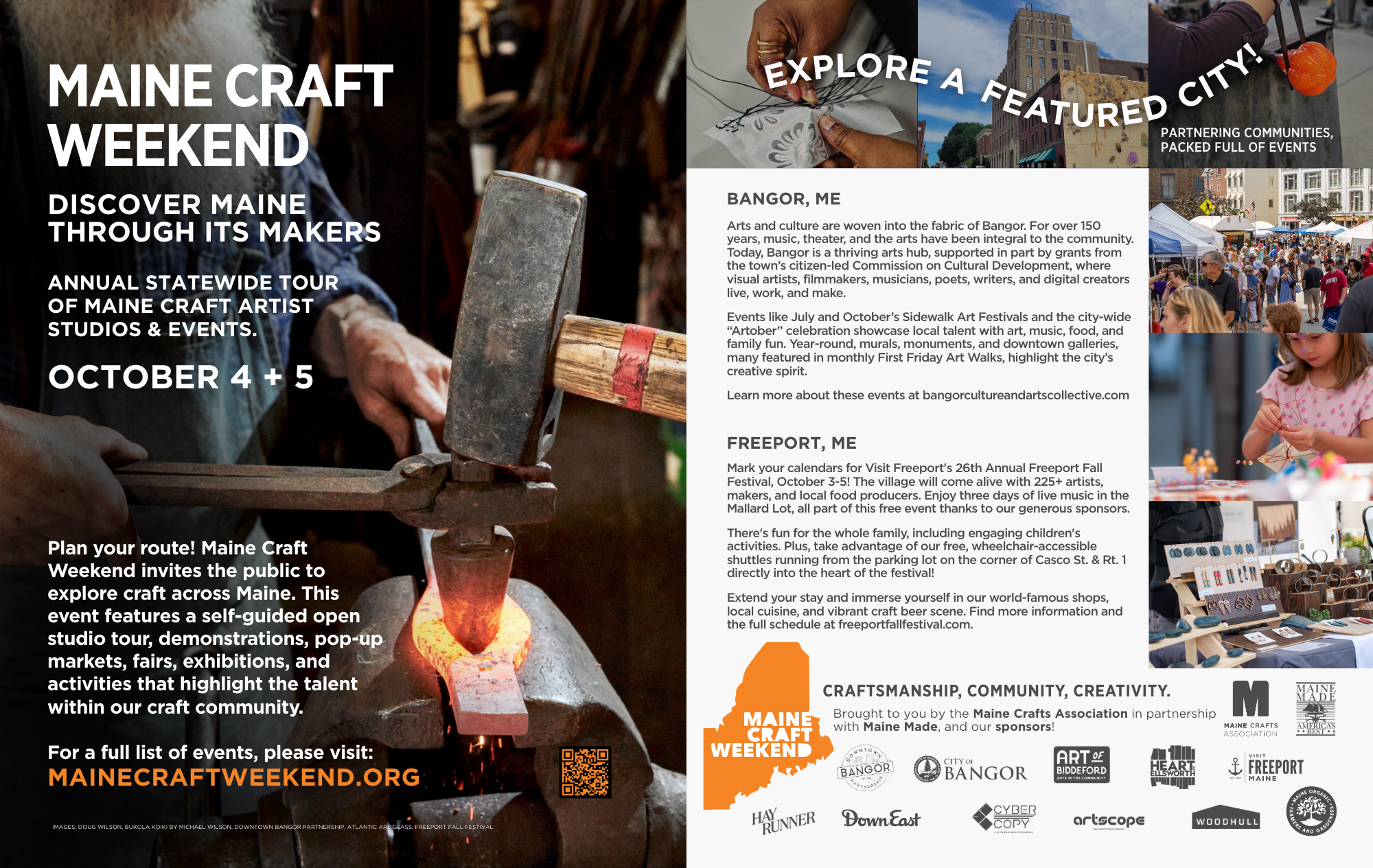 Down East Magazine 2025 Full Page Ad for Maine Craft Weekend