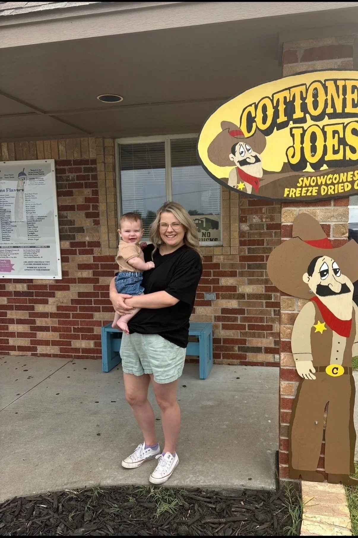 Hannah and her oldest son, Odin, at the Yukon Location