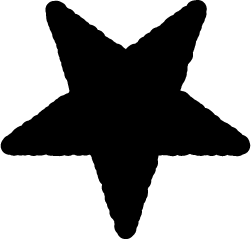Five-point start confetti symbol.