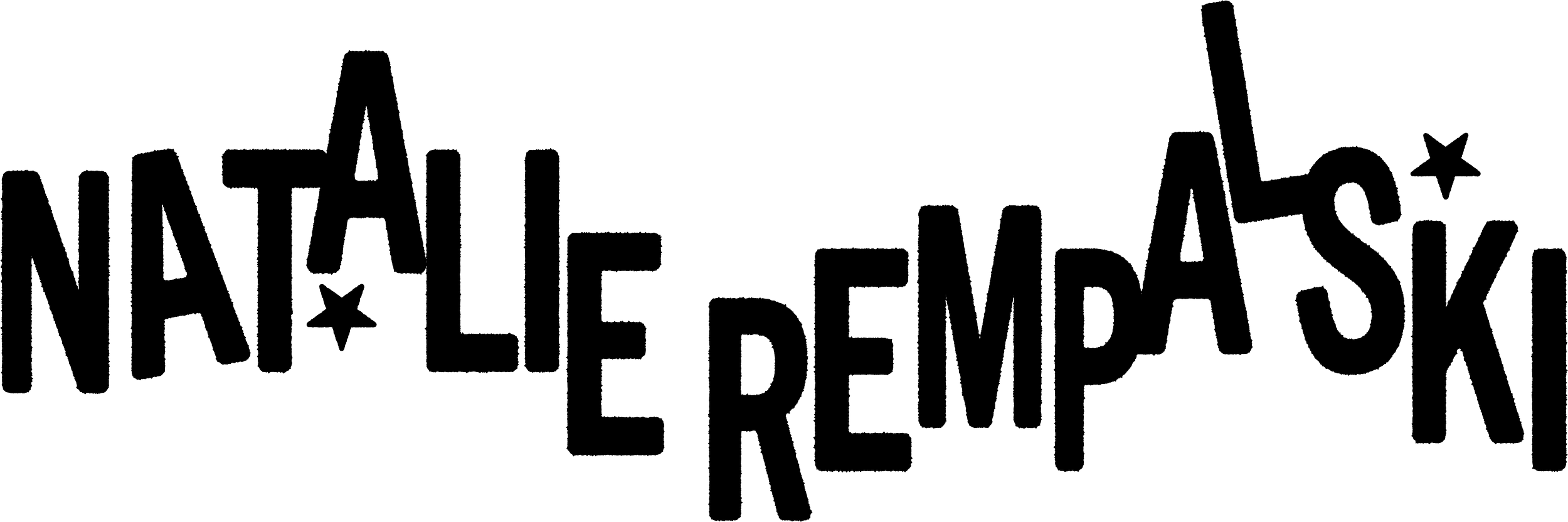 Outline of the phrase "NATALIE REMPALSKI" with stars around it.
