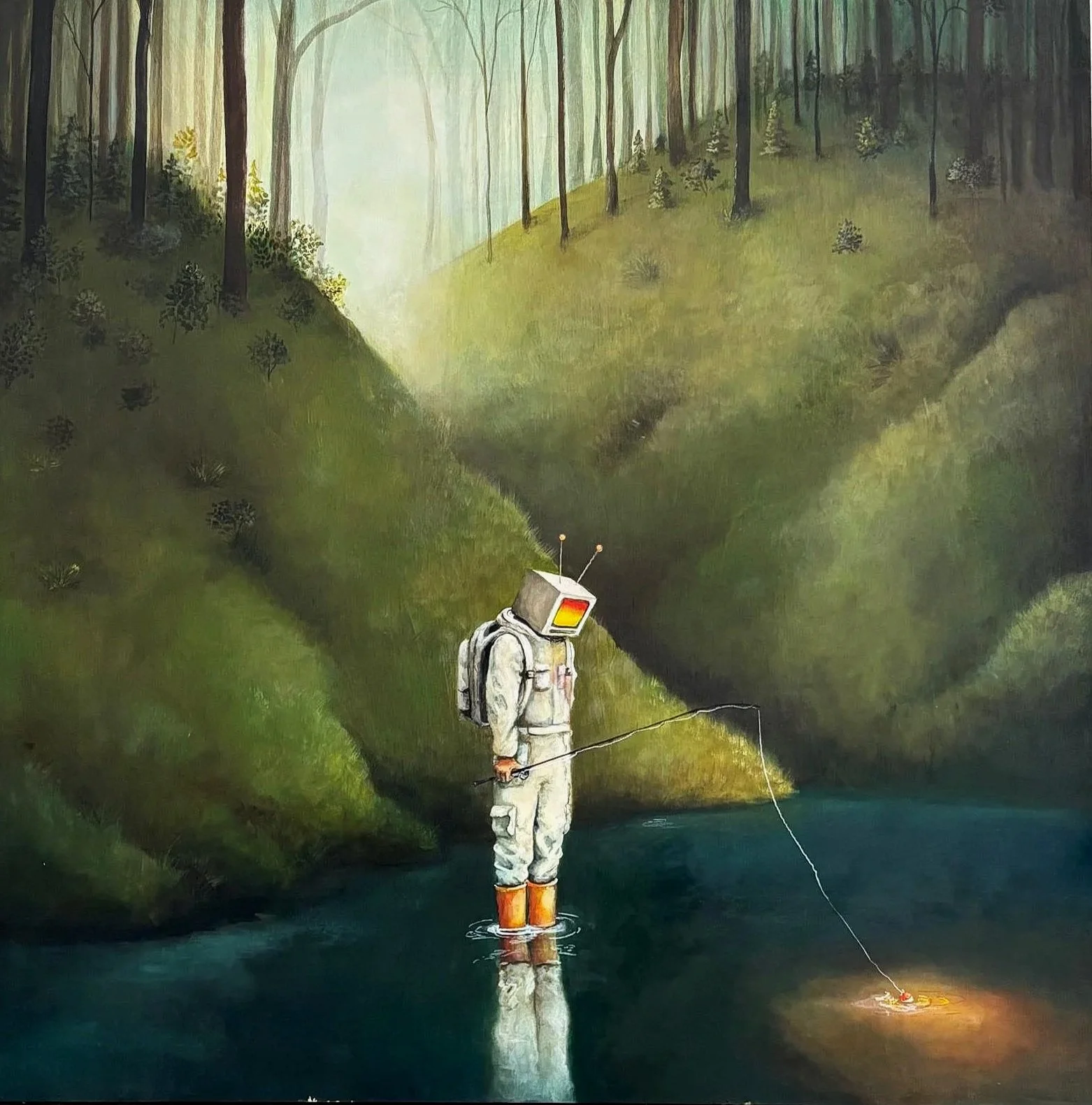 "Please Find Me",
Acrylic,
24x24 in,
2026
