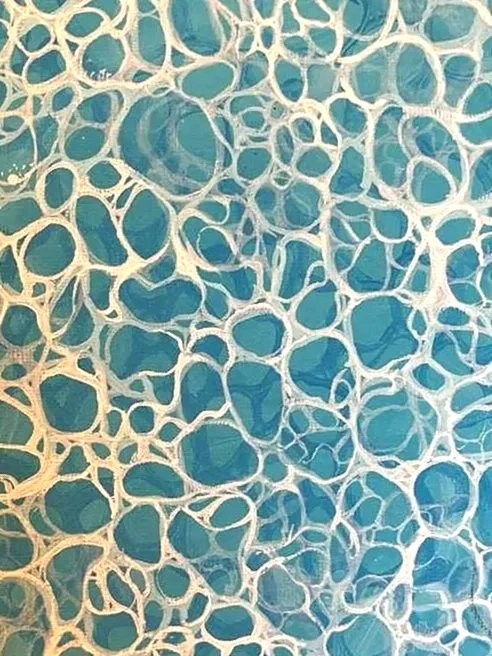 Water Study, Acrylic, 4x5 in, 2016