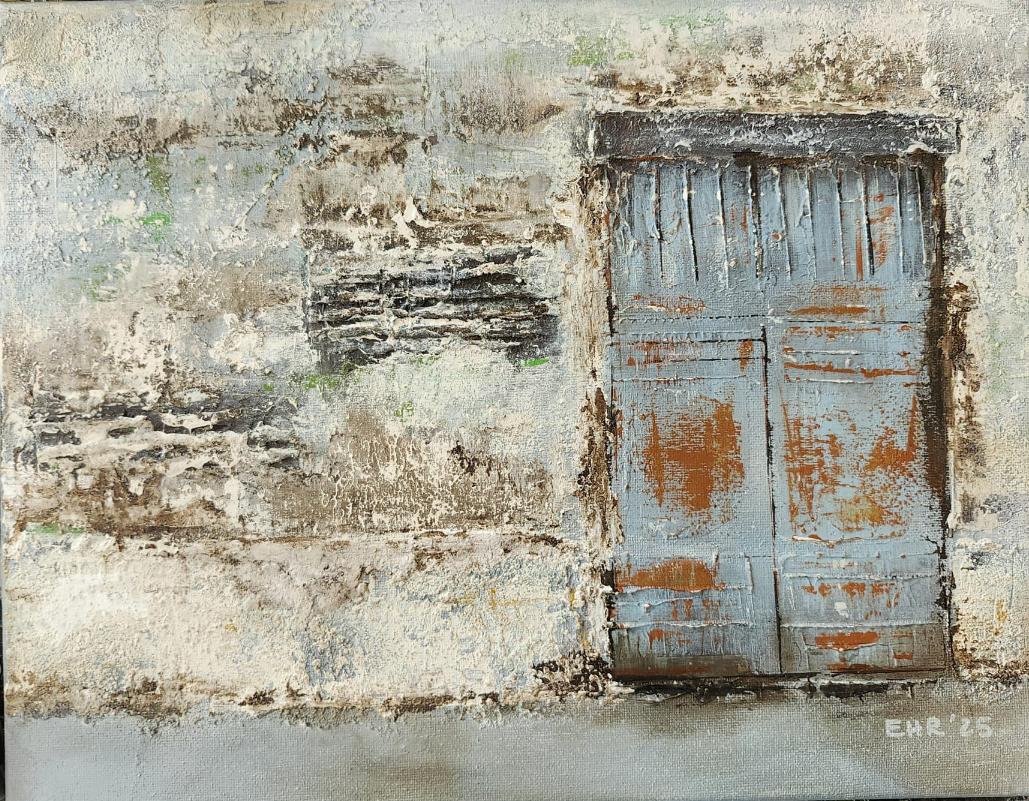 FACHADA PUERTA AZUL Acrilico mixta 36 x 28.PNG