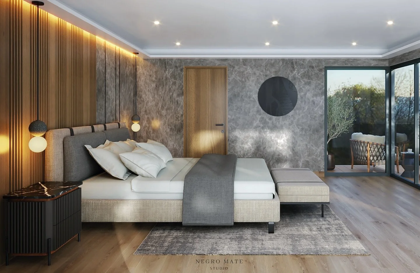 | Master Bedroom AVM |  Proyecto en el cu&aacute;l integramos materiales como madera, concreto pulido y tonos neutros ✨