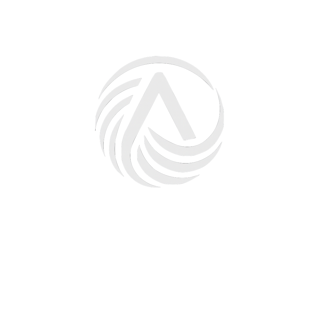 Black and white logo with a circular abstract design and the text "Anduin Strategies" below it.