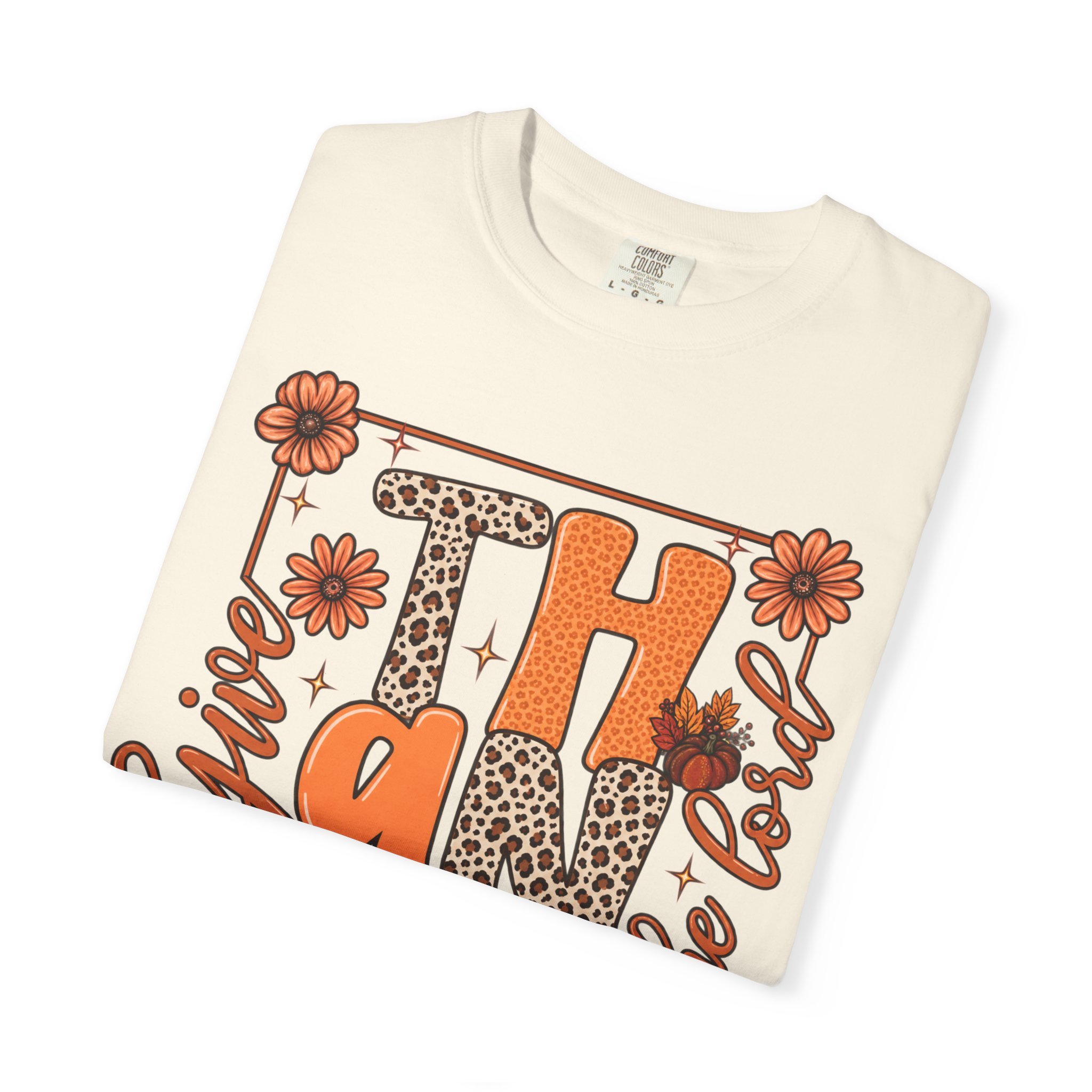 Give Thanks to the Lord Leopard Fall Tee 🍂🤎
