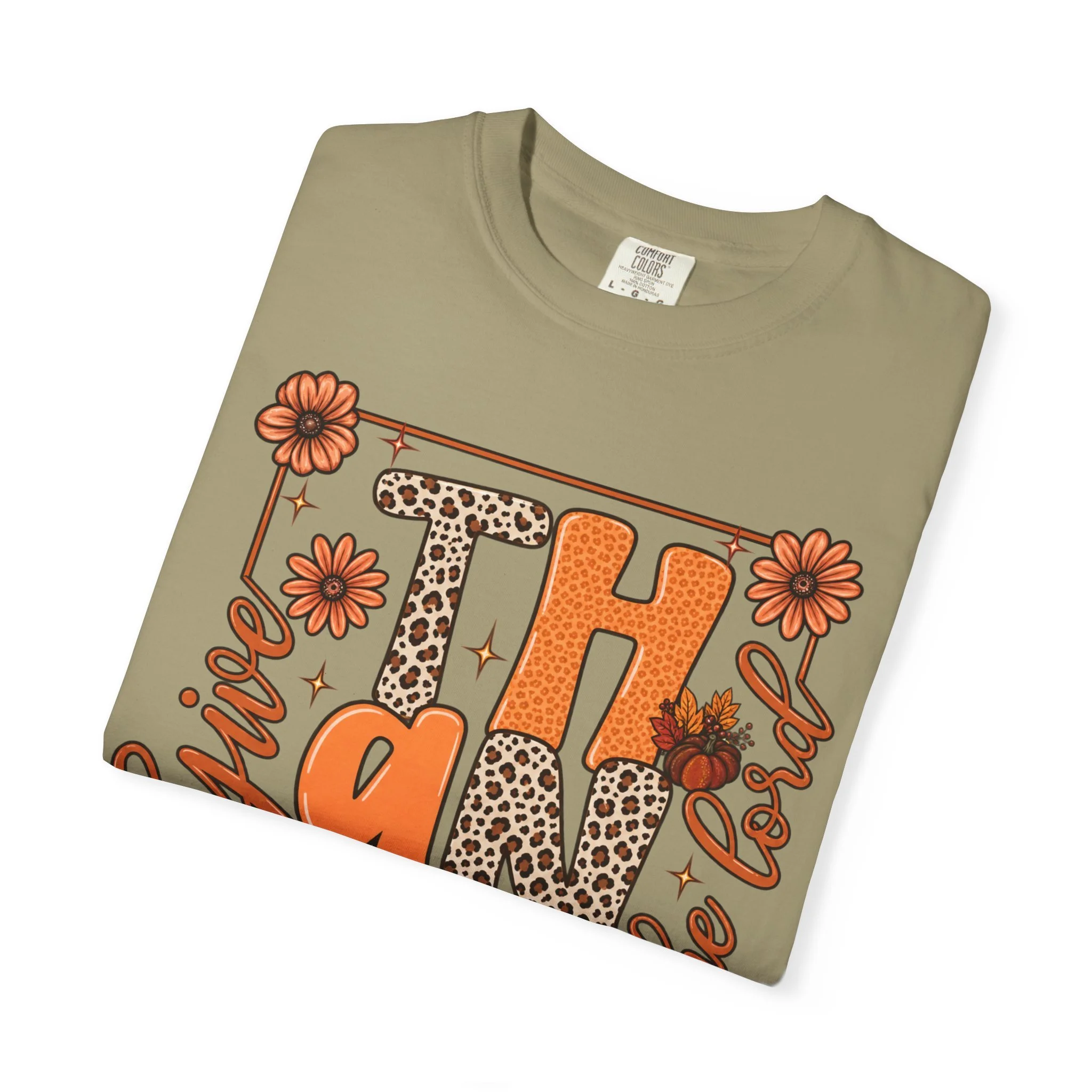 Give Thanks to the Lord Leopard Fall Tee 🍂🤎