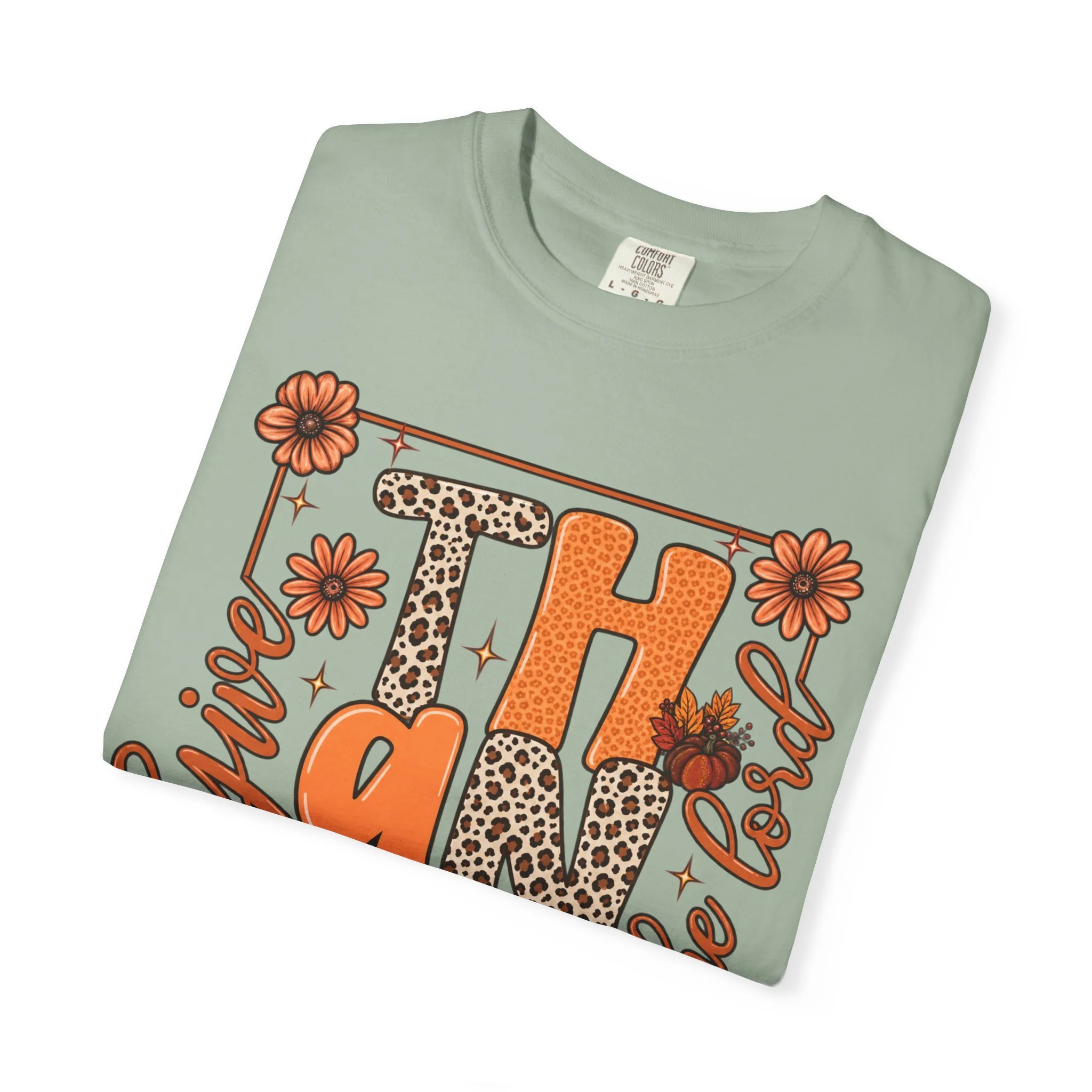 Give Thanks to the Lord Leopard Fall Tee 🍂🤎