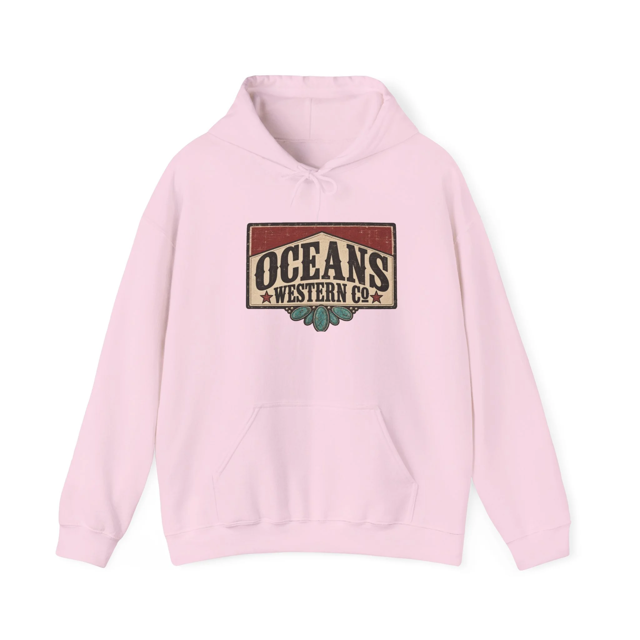 Oceans Western Co. Hoodie — Vintage Western Surf Logo Sweatshirt