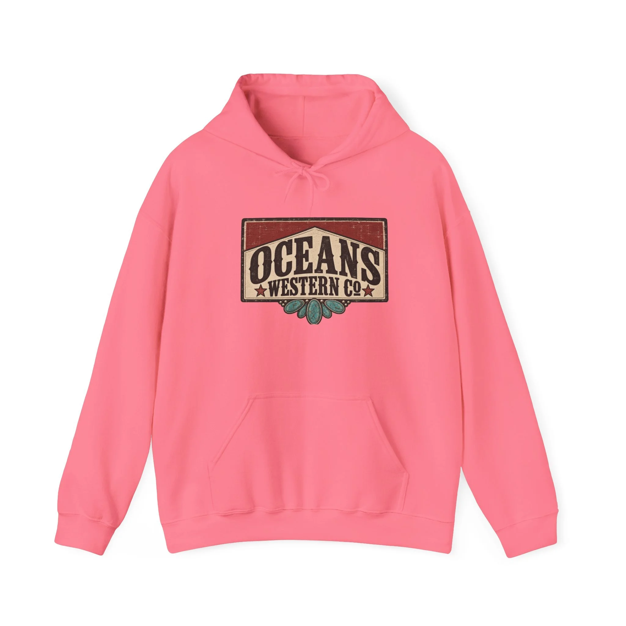 Oceans Western Co. Hoodie — Vintage Western Surf Logo Sweatshirt
