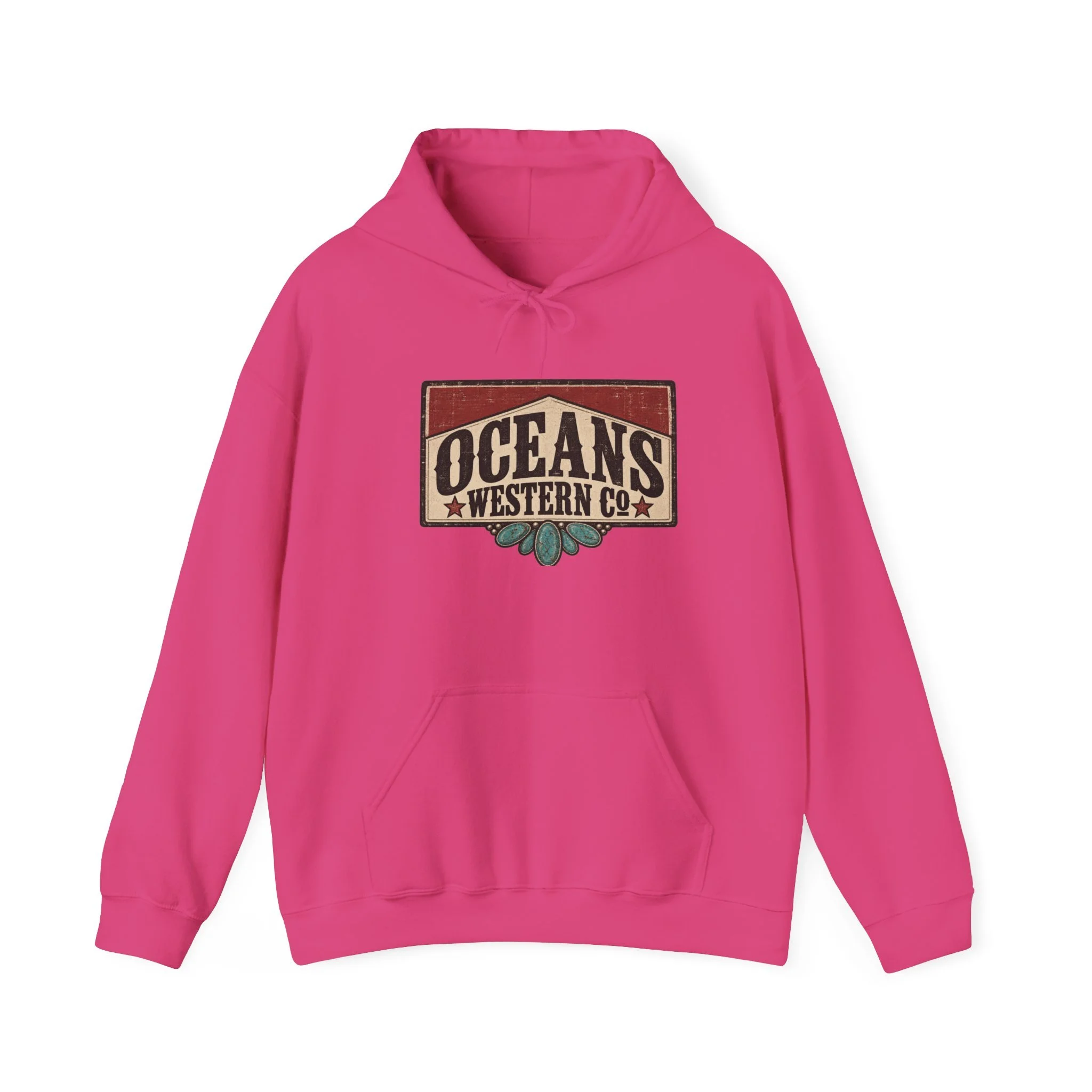 Oceans Western Co. Hoodie — Vintage Western Surf Logo Sweatshirt